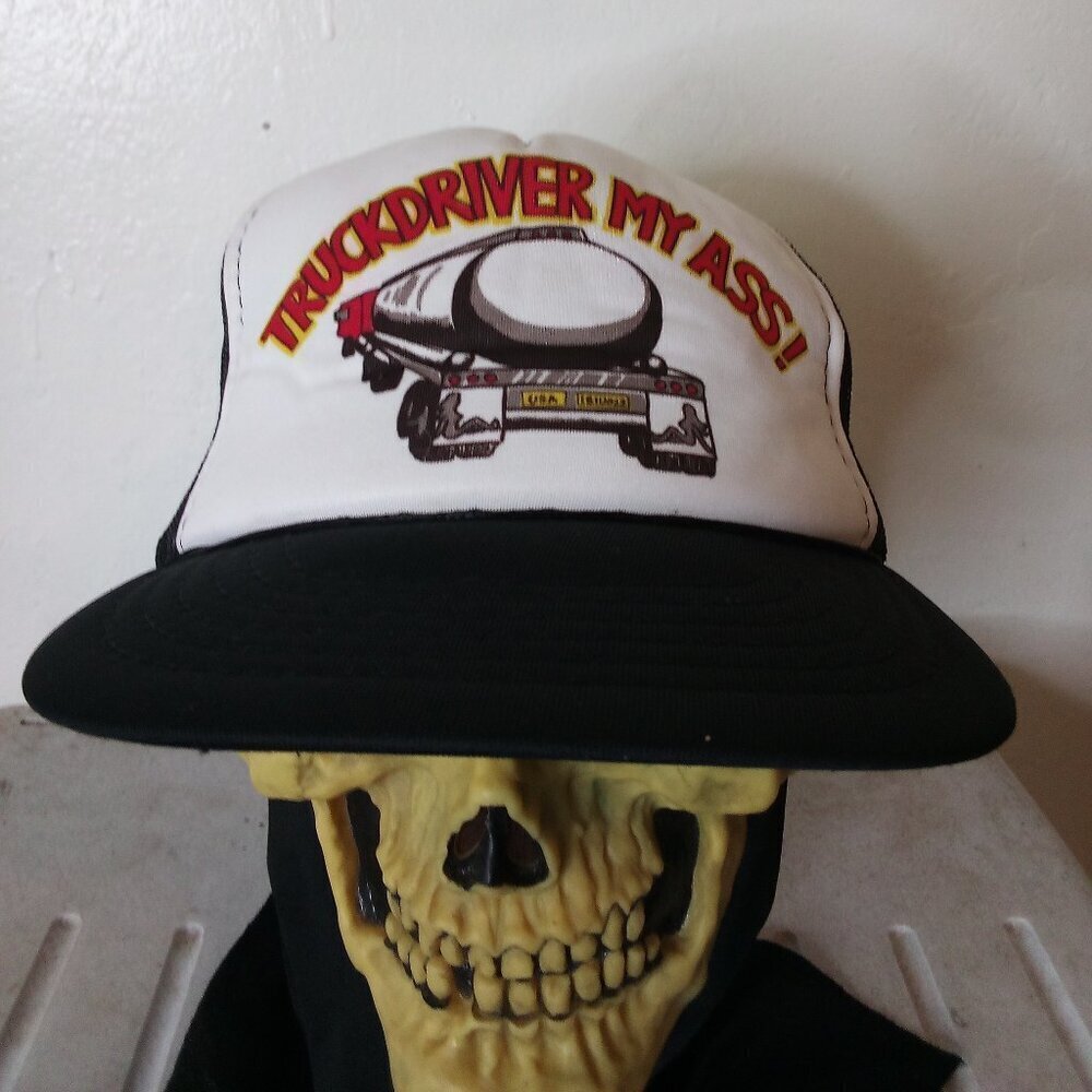 Vintage Truckdriver My Ass! Joke Gag Snap Back Trucker Hat